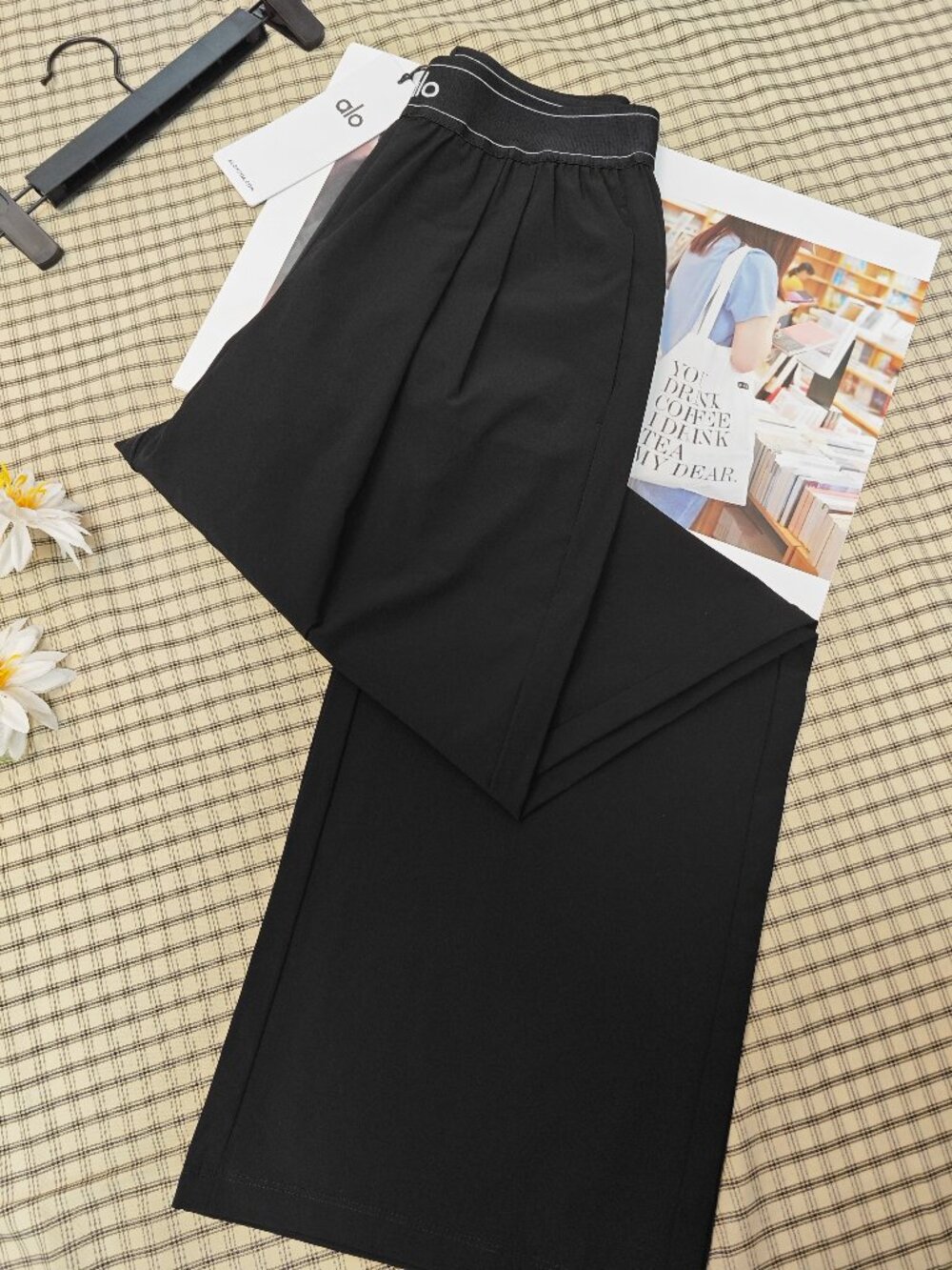 ✨ALO Yoga Suit Up Trouser Regular Black (NWT)😀 Elastic Waist, Loose Fit - Picture 7 of 9